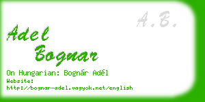 adel bognar business card
