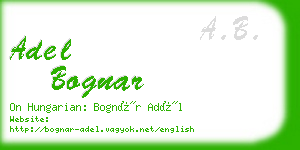 adel bognar business card